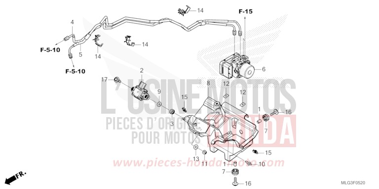 MODULATEUR ABS de Africa Twin DCT GRAND PRIX RED (R380B) 2022